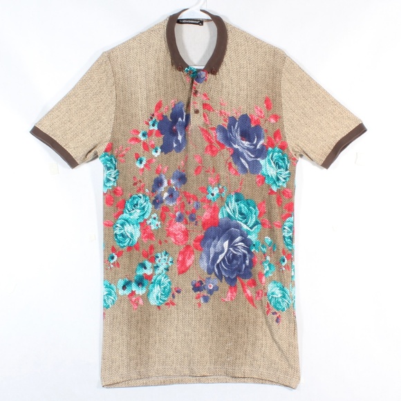 Dolce & Gabbana Tops - Dolce & Gabbana Women's Polo Floral Shirt Size XL